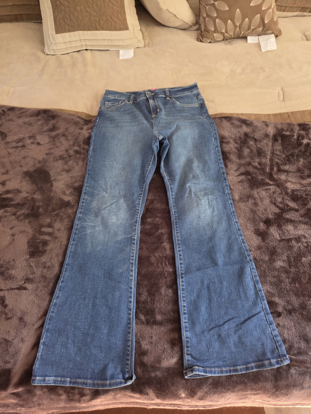 Place Women's Blue Flare Jeans - Mid Wash Denim